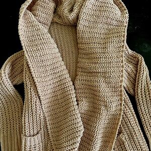 Chunky Knit Sweater Cardigan with pockets